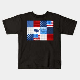 God Bless America Patchwork Kids T-Shirt